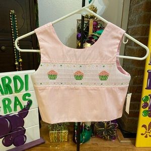 NWT TRICIA Girls size 5 Smocked Top